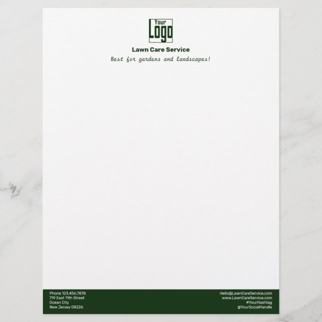 En-tête De Lettre Simple nom de logo de société devise (Devant)