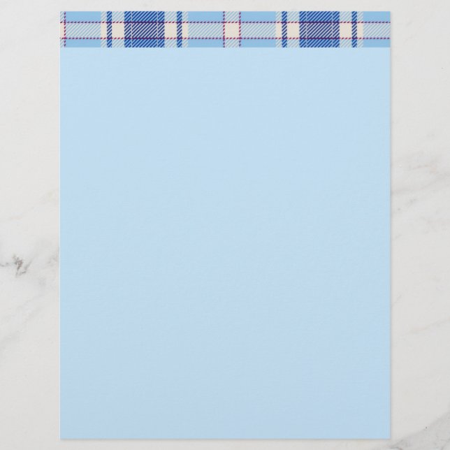 En-tête De Lettre Simple Style Chake Rustique Bleu  (Devant)