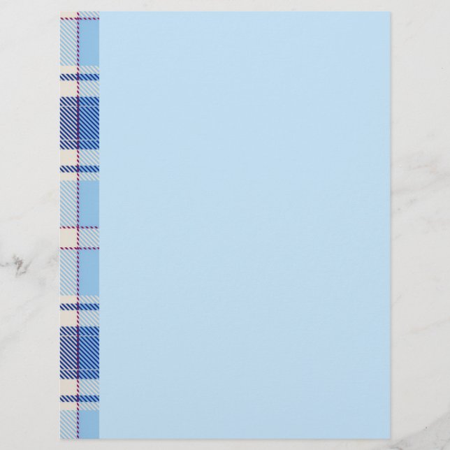 En-tête De Lettre Simple Style Chake Rustique Bleu  (Devant)