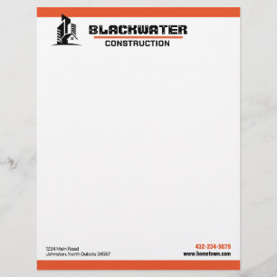 En-tête De Lettre Société de construction Commerciale et Résidentiel