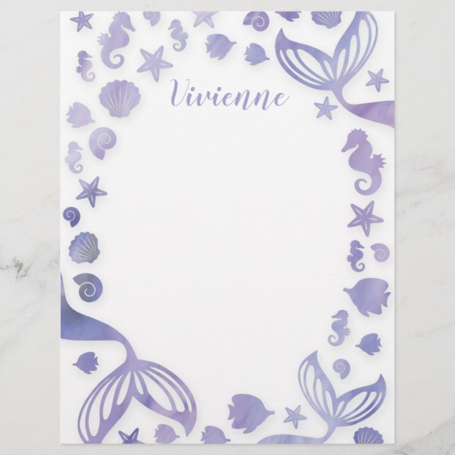 En-tête De Lettre Sous la sirène de la mer (Devant)