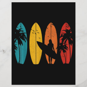 En-tête De Lettre Surfer Cadeau Vintage Surf Surf Plage