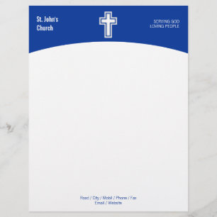 En-tête De Lettre Symbole de croix religieuse chrétienne