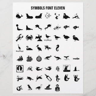 En-tête De Lettre SYMBOLES 11 - Zazzle Font Exemple en-tête
