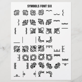 En-tête De Lettre SYMBOLES 6 - Zazzle Font, exemple en-tête