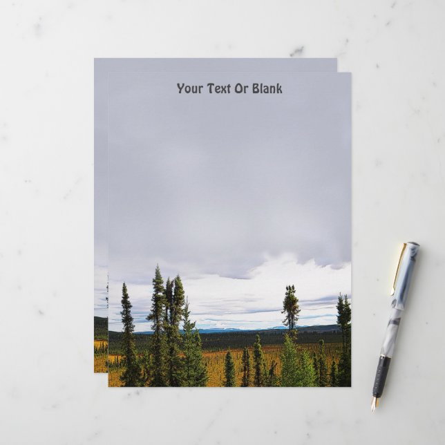 En-tête De Lettre Taiga été (Devant/Arrière en situation)