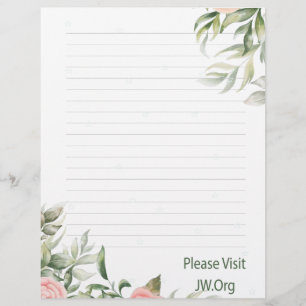 En-tête De Lettre Témoin de Jéhovah JW Writing Lethead
