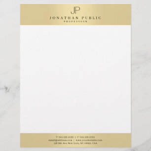 En-tête De Lettre Tendance Élégant Monogramme Moderne Glamour Faux O