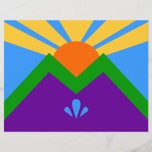 En-tête De Lettre Tête de lettre avec drapeau de Manitou Springs, Co
