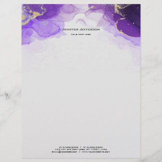 En-tête De Lettre Tête de lettre en marbre violet