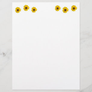 En-tête De Lettre Tête de tournesol rétroéclairé (Helianthus)
