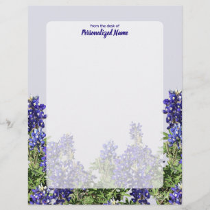 En-tête De Lettre Texas Bluebonnets non alignés