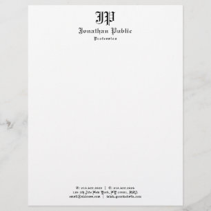 En-tête De Lettre Texte vintage simple élégant de monogramme