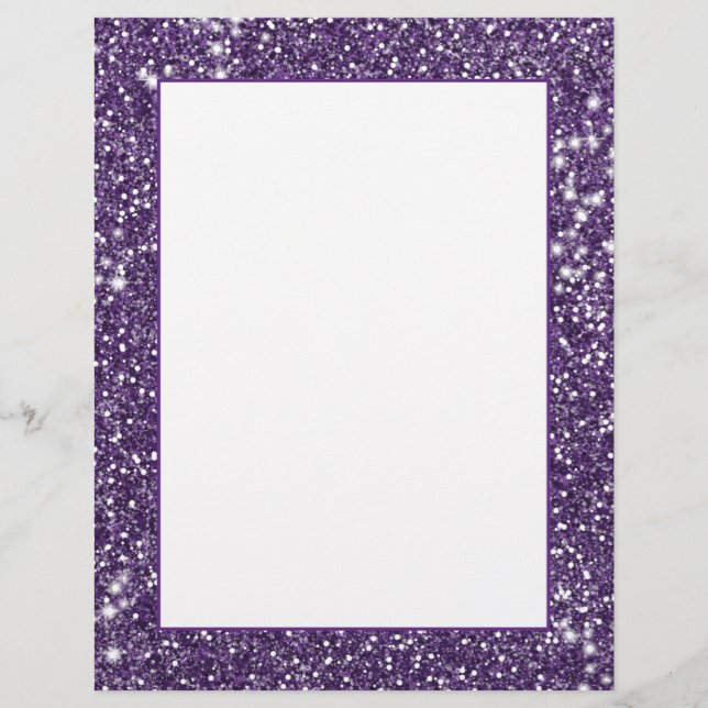 En-tête De Lettre Texture de scintillement violet faux look (Devant)