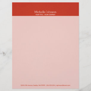 En-tête De Lettre Texture minimaliste de grain rouge chaud