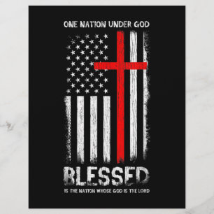 En-tête De Lettre Une nation sous Dieu USA Patriot vétéran