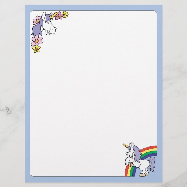 En-tête de lettre Unicorn Imaginaire (Devant)