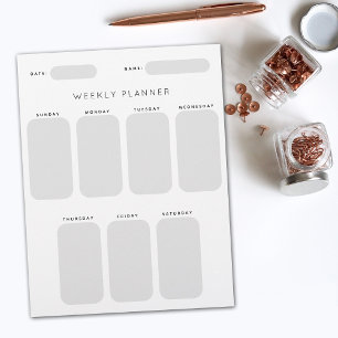 En-tête De Lettre Weekly Planner Schedule Office Organization