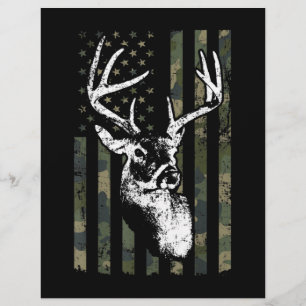 En-tête De Lettre Whitetail Buck Deer Hunting USA Camouflage Amériqu