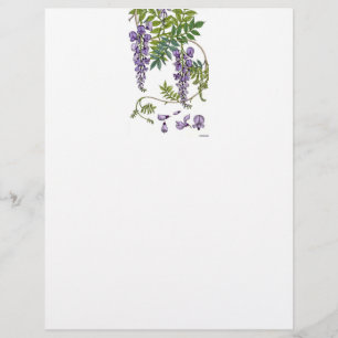 En-tête de lettre Wisteria Art Nouveau
