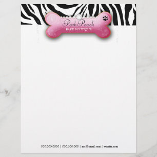En-tête De Lettre Zèbre snob de rose du cabot 311