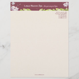 En-tête De Lettre Zen Lotus Yoga Massage Entreprise