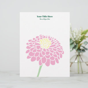 En-tête De Lettre ZInnia dessin de fleur dessin de papier à lettres 