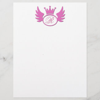 En-Tête De Lettres Tiara Rose Ajoutez Votre Monogr