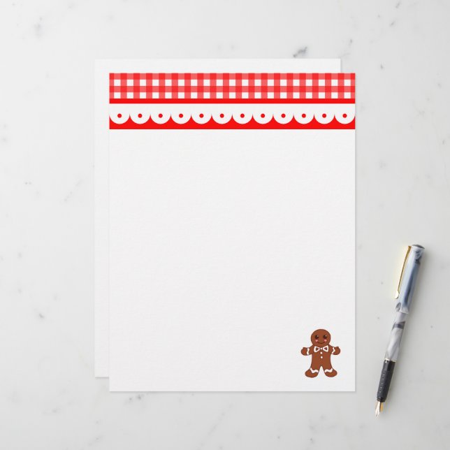 En-tête de pain d'épice de Noël (Devant/Arrière en situation)