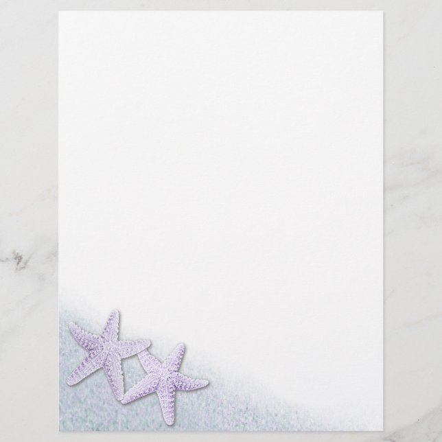 En-tête de papier-lettres Starfish violet (Devant)