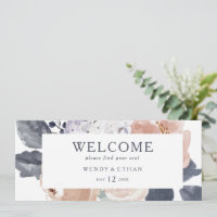 En-tête de plan de table suspendu floral rustique