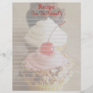 En-Tête De Recette Lintée Trio De Cupcakes Cerise