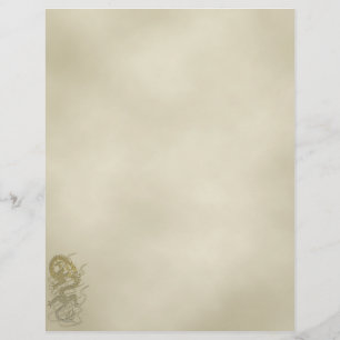 En-tête dragon d'Asie vintage