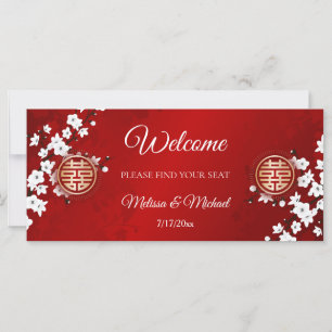 En-tête du tableau de sièges Mariage chinois