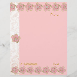 En-tête Fleur Bijou Rose Bordure 2