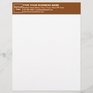 En-tête marron de papier à en-tête commercial