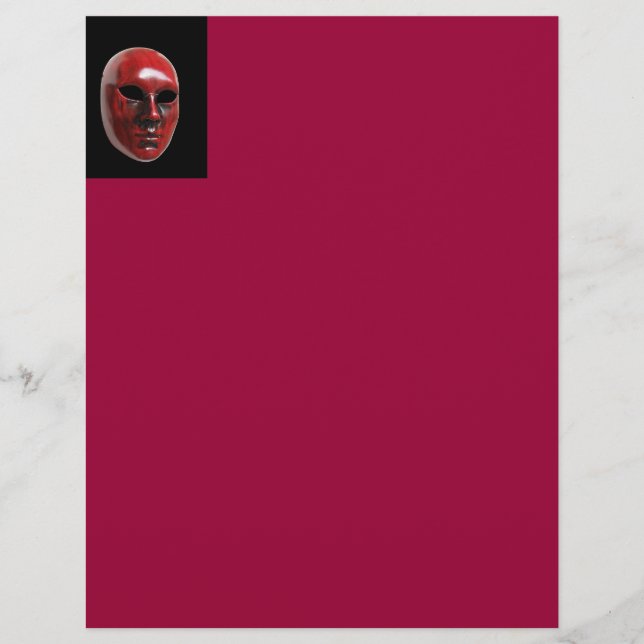 En-tête rouge du masque de Venise (Devant)