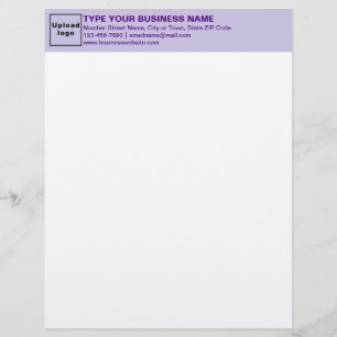 En-tête violet monochrome de papier à en-tête comm