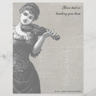 En-tête violoniste vintage