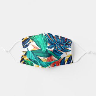 En Tissu Hawaii motif de la feuille tropicale masque de vis