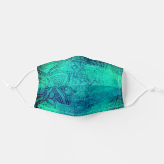 En Tissu Masque facial de motif de teinture à encre mandala