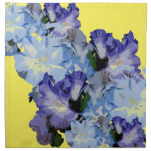 Serviettes florales de tissu de ressort chic et