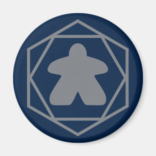 En tout temps Meeple Grey Art Magnet