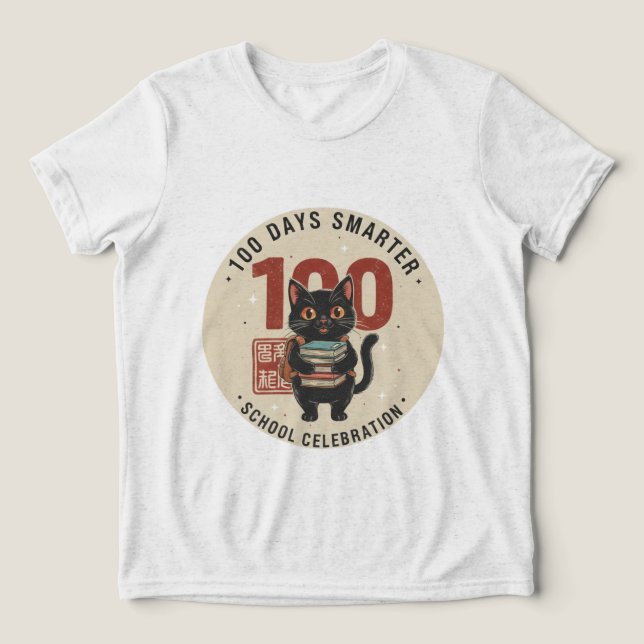 En Tri-matière 100 Days Smarter  Cute 100th Day of School T-Shirt (Design Recto)