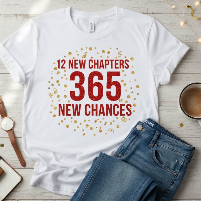 En Tri-matière  💫 12 New Chapters 365 New Chances T-Shirt (Créateur téléchargé)