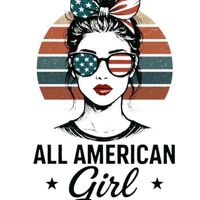 En Tri-matière All American Girl USA Patriotic T-shirt (All American Girl Patriotic T-shirt)
