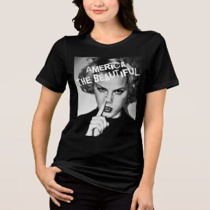En Tri-matière America the Beautiful par FpArt Black T-Shirt
