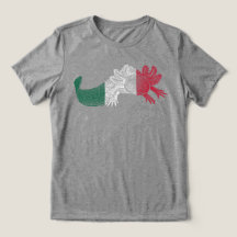 Axolotl T-Shirt - RED, WHITE & GREEN - Mexico Flag
