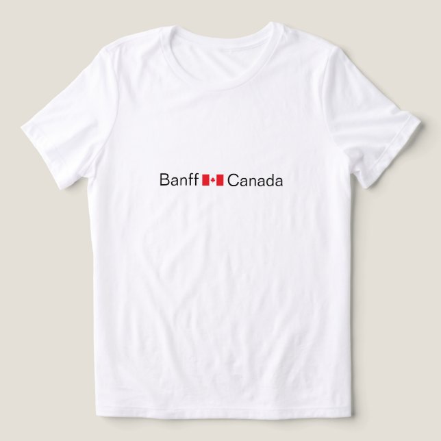 En Tri-matière Banff, Canada avec le drapeau canadien T-shirt (Design Recto)