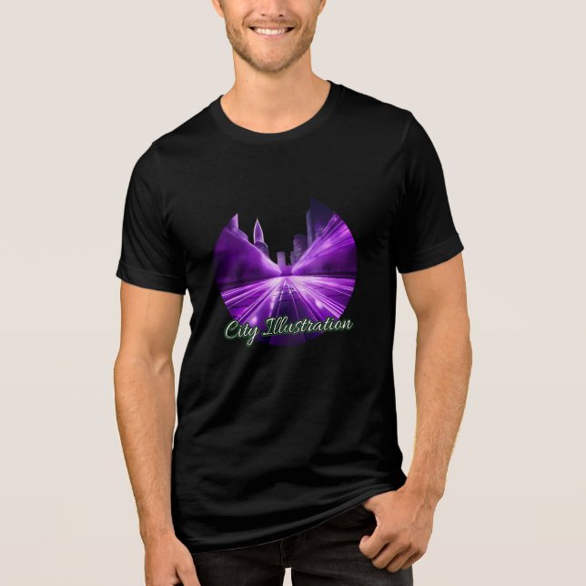 En Tri-matière Bella+Canvas T-Shirt Tri-blend, Noir Uni Trible (Recto)